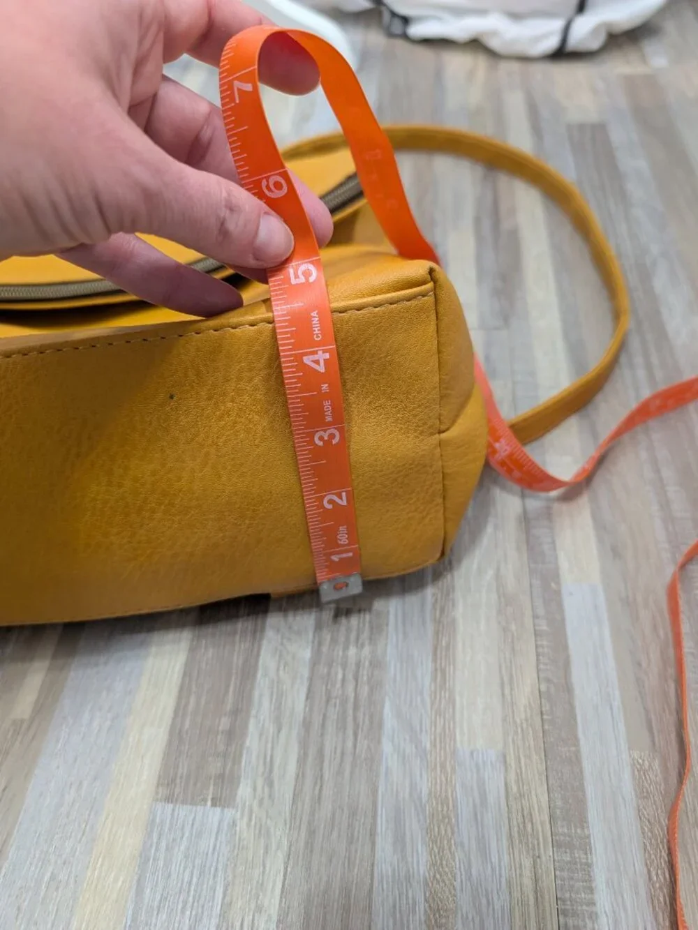Mustard Yellow Small Backpack Purse Slip and Zippered Pockets